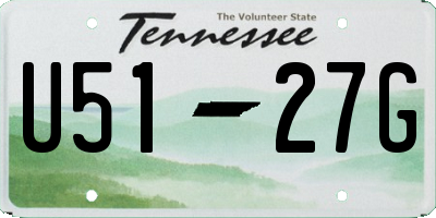 TN license plate U5127G