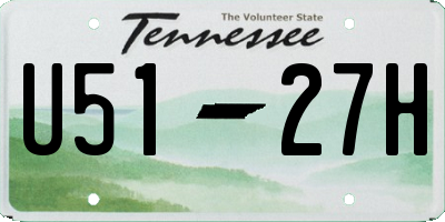 TN license plate U5127H