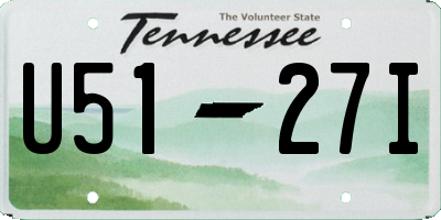 TN license plate U5127I