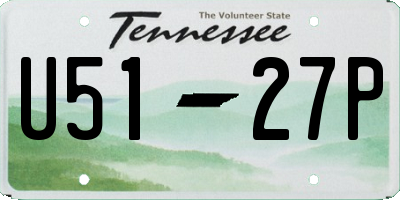 TN license plate U5127P