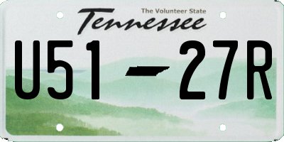 TN license plate U5127R