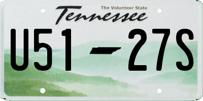 TN license plate U5127S