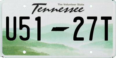 TN license plate U5127T