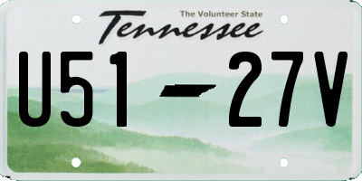 TN license plate U5127V