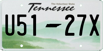 TN license plate U5127X