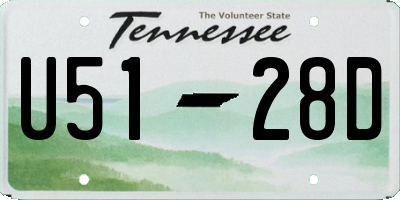 TN license plate U5128D