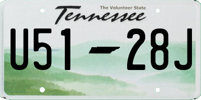TN license plate U5128J
