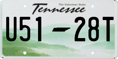 TN license plate U5128T