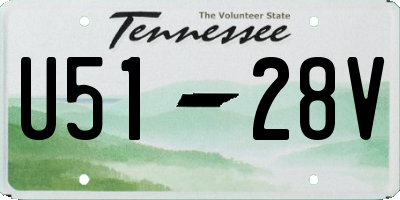 TN license plate U5128V