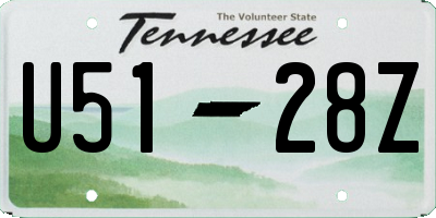 TN license plate U5128Z