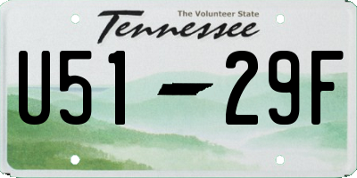 TN license plate U5129F