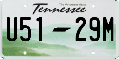 TN license plate U5129M