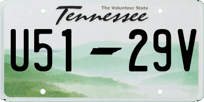 TN license plate U5129V