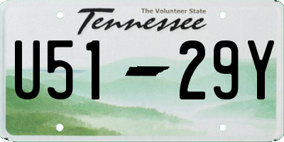 TN license plate U5129Y