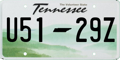 TN license plate U5129Z