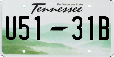 TN license plate U5131B