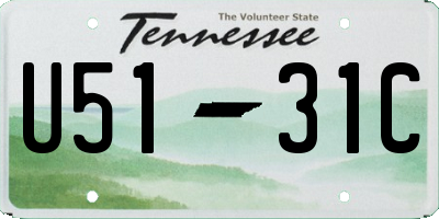 TN license plate U5131C