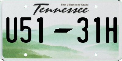 TN license plate U5131H