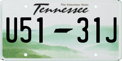 TN license plate U5131J