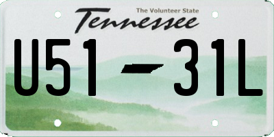 TN license plate U5131L