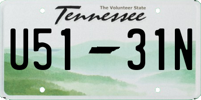 TN license plate U5131N