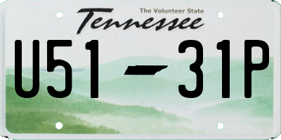 TN license plate U5131P