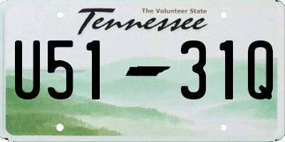 TN license plate U5131Q