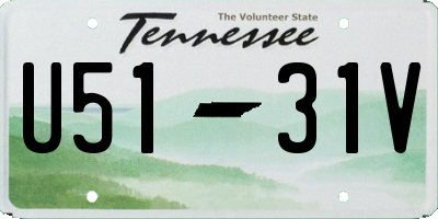 TN license plate U5131V