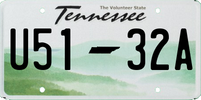 TN license plate U5132A