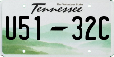 TN license plate U5132C