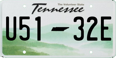 TN license plate U5132E