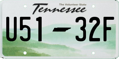 TN license plate U5132F