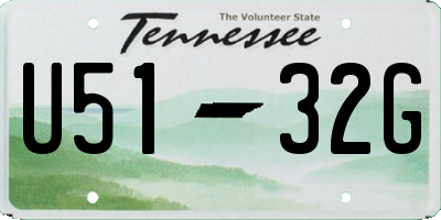 TN license plate U5132G