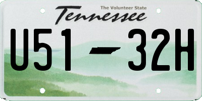 TN license plate U5132H