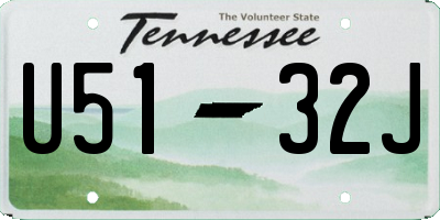 TN license plate U5132J