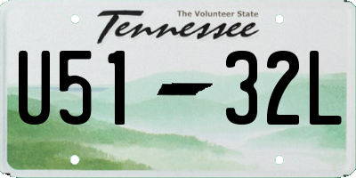 TN license plate U5132L