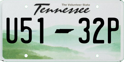 TN license plate U5132P