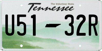 TN license plate U5132R