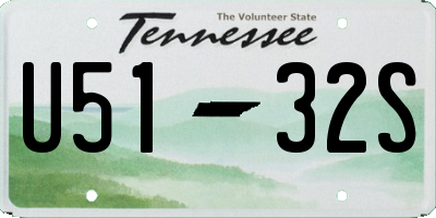 TN license plate U5132S
