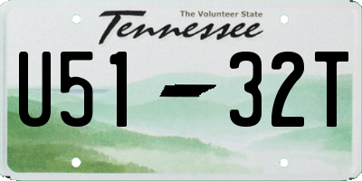 TN license plate U5132T