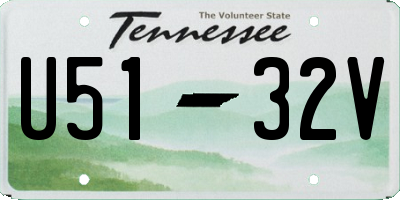 TN license plate U5132V