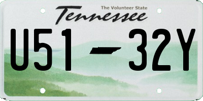 TN license plate U5132Y