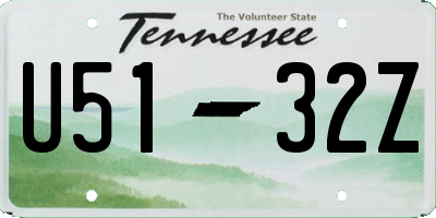 TN license plate U5132Z