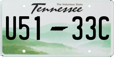TN license plate U5133C