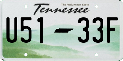 TN license plate U5133F