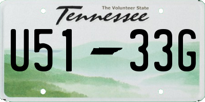 TN license plate U5133G