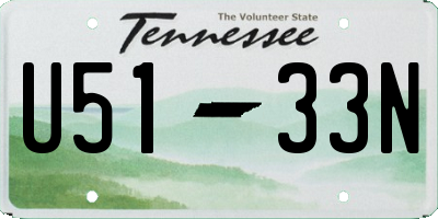 TN license plate U5133N