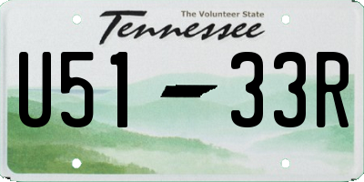 TN license plate U5133R
