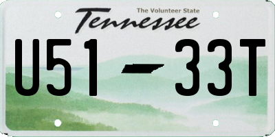 TN license plate U5133T