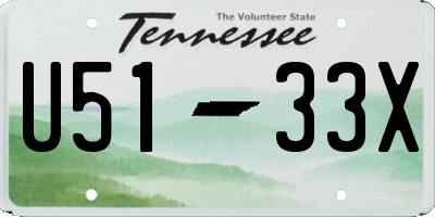 TN license plate U5133X